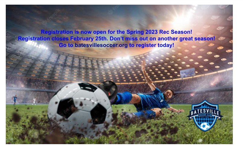 Spring 2023 Rec Soccer Registration is Now Open!